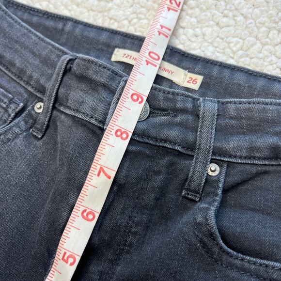Levi's 721 High Rise Skinny Washed Black 26 - Picture 11 of 11
